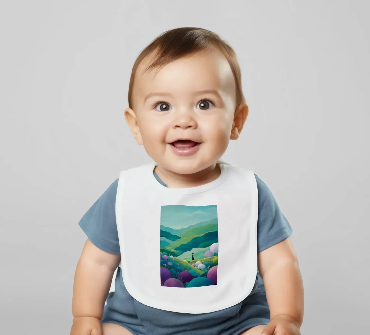 Wanderer baby bib by Amelie Rose