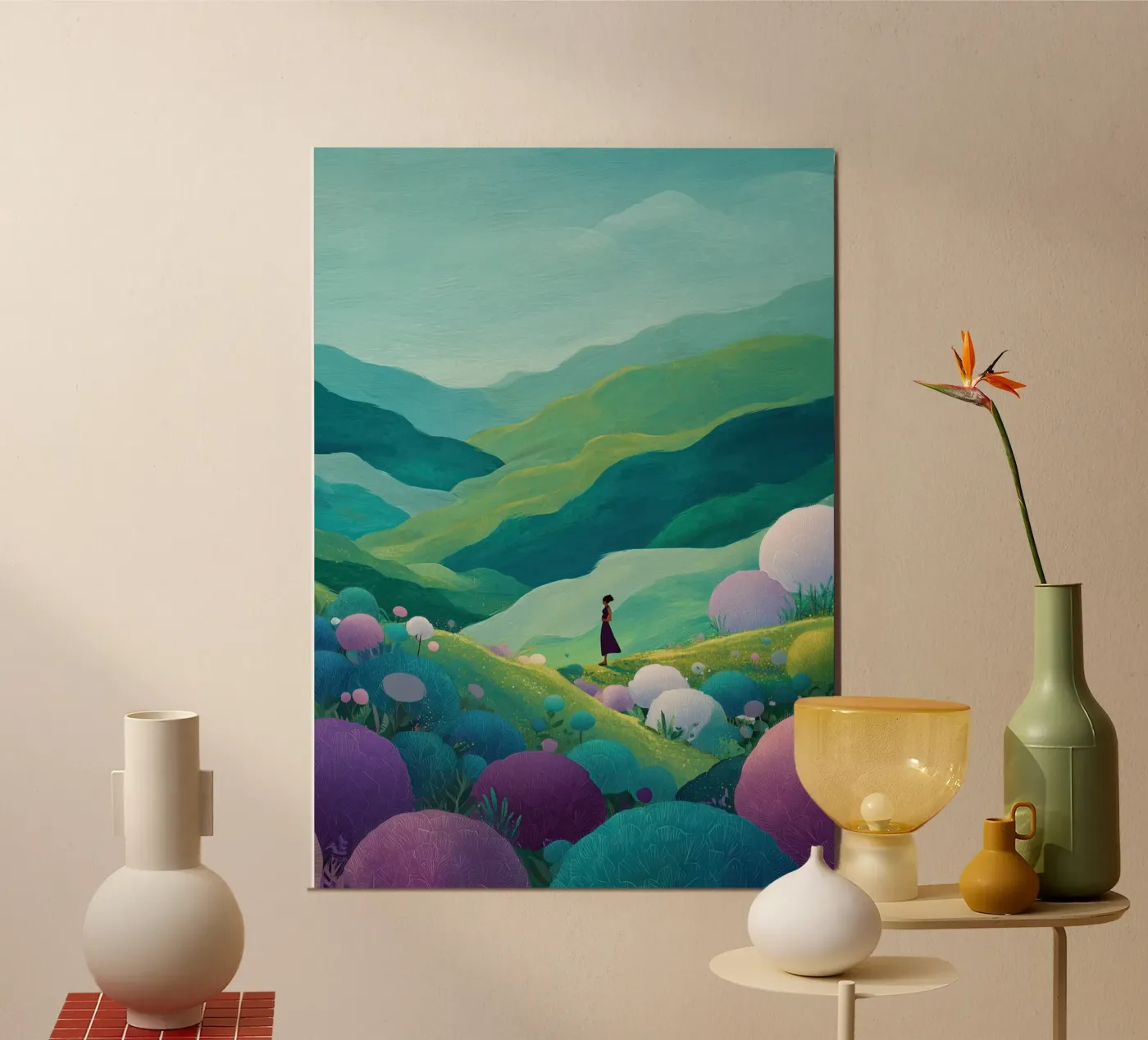 Wanderer poster van Amelie Rose