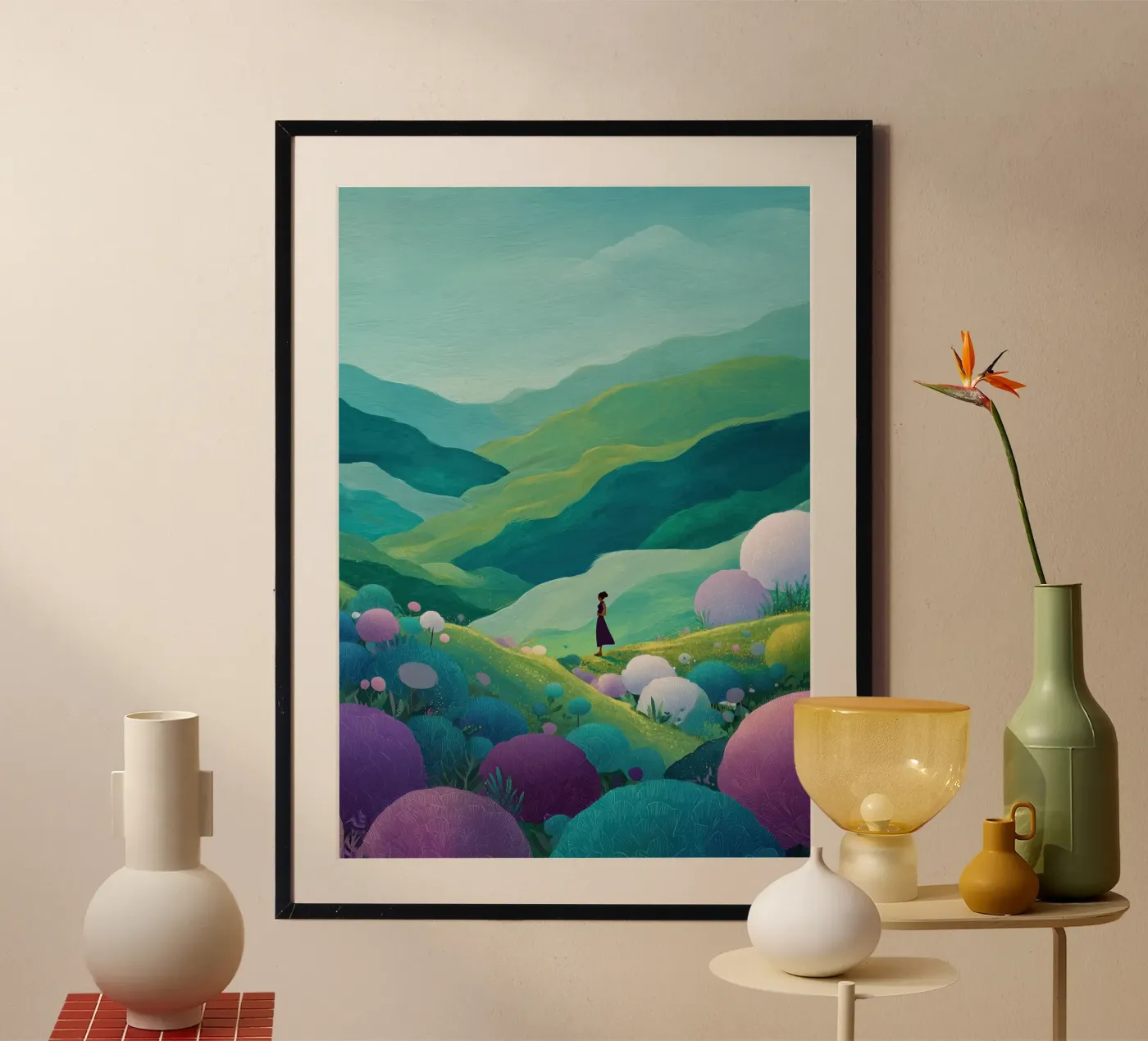 Wanderer poster van Amelie Rose