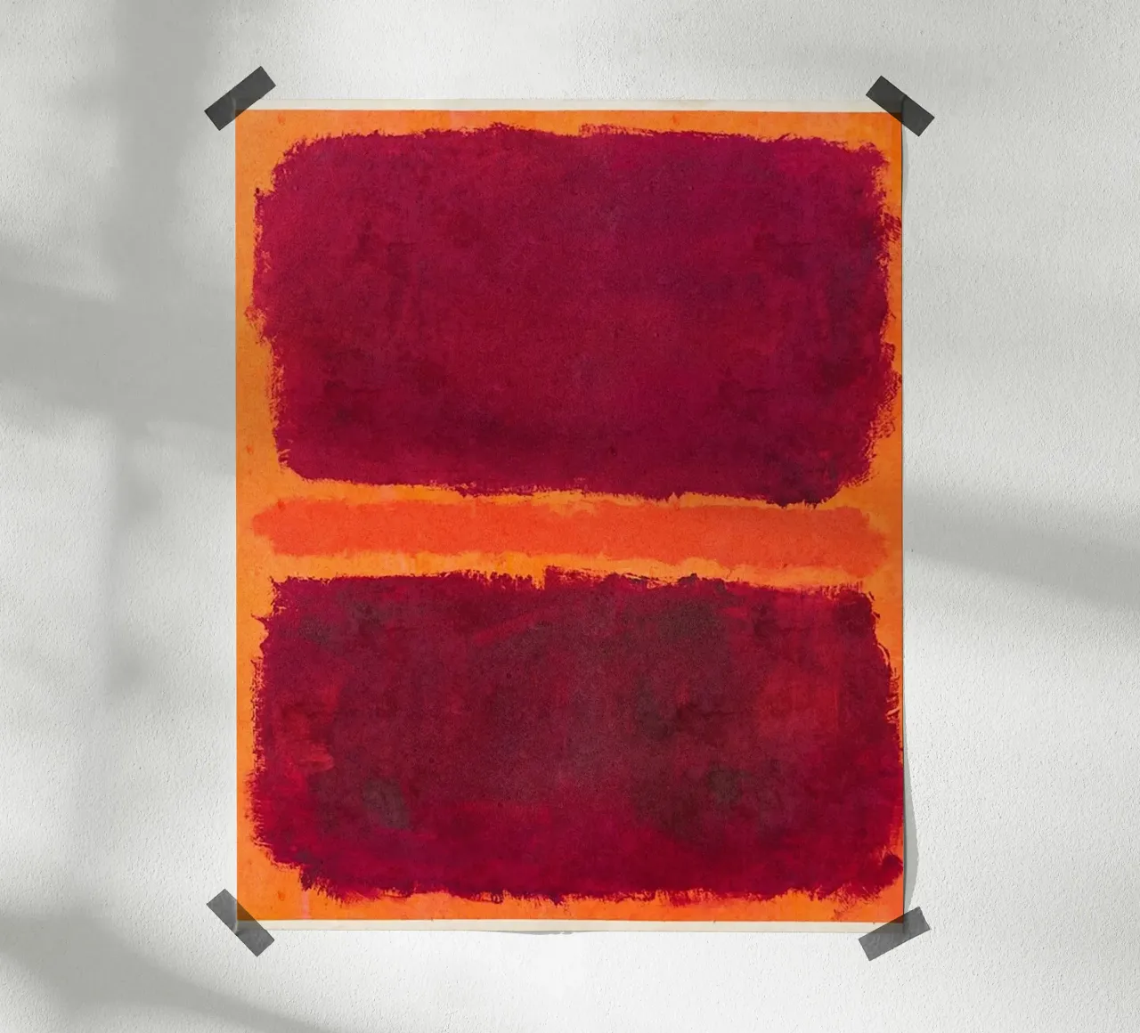 Orange Abstract poster da Chérie Prints