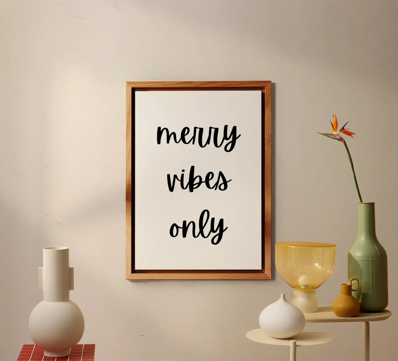 Merry vibes only alluminio dibond da HolidaysCandyWalls