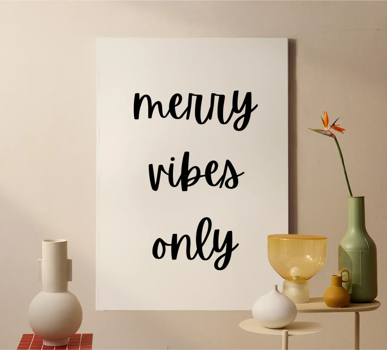 Merry vibes only tela da HolidaysCandyWalls