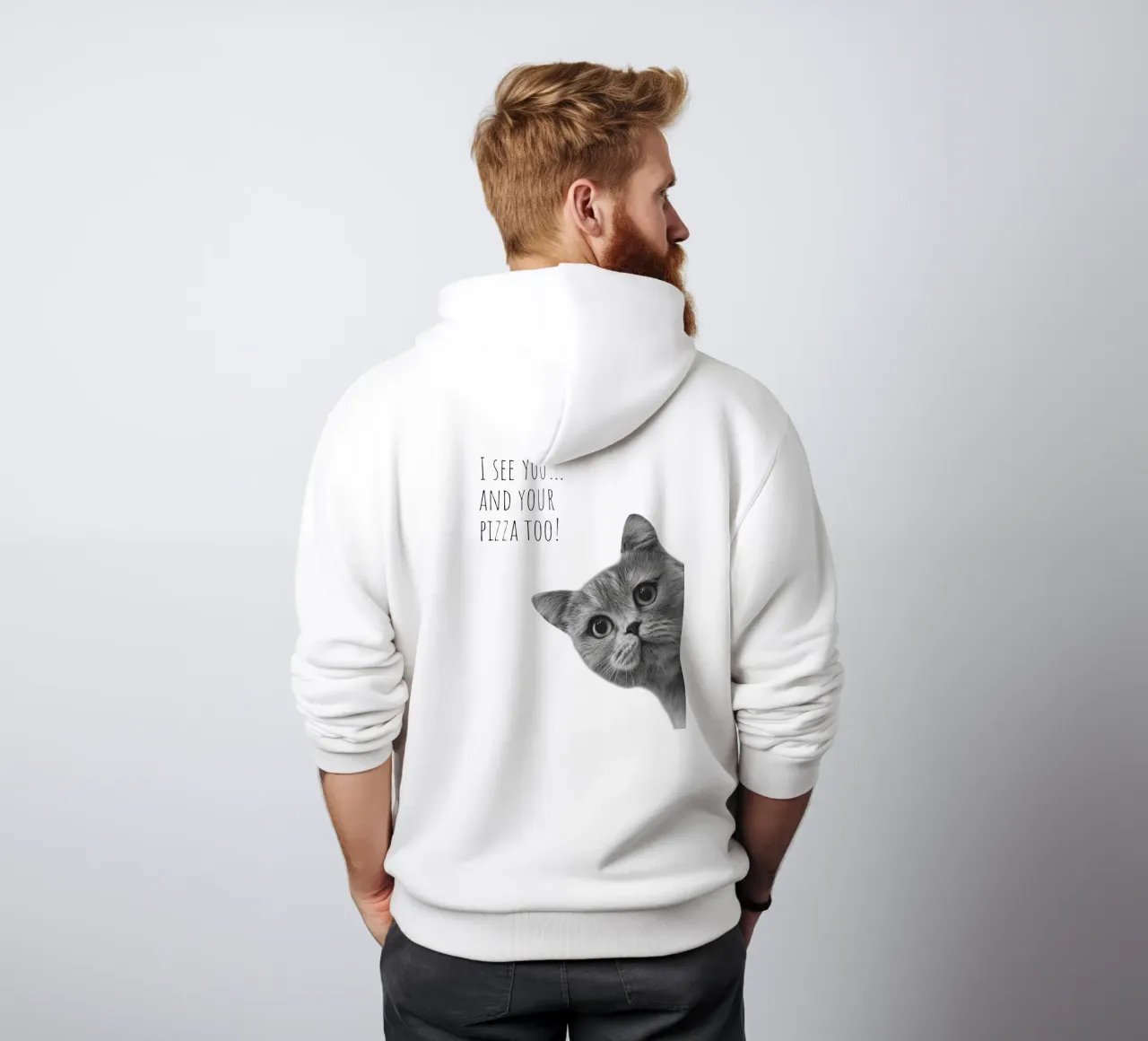 Gatto fresco - Pizzahunger felpa con cappuccio da Melanie Viola