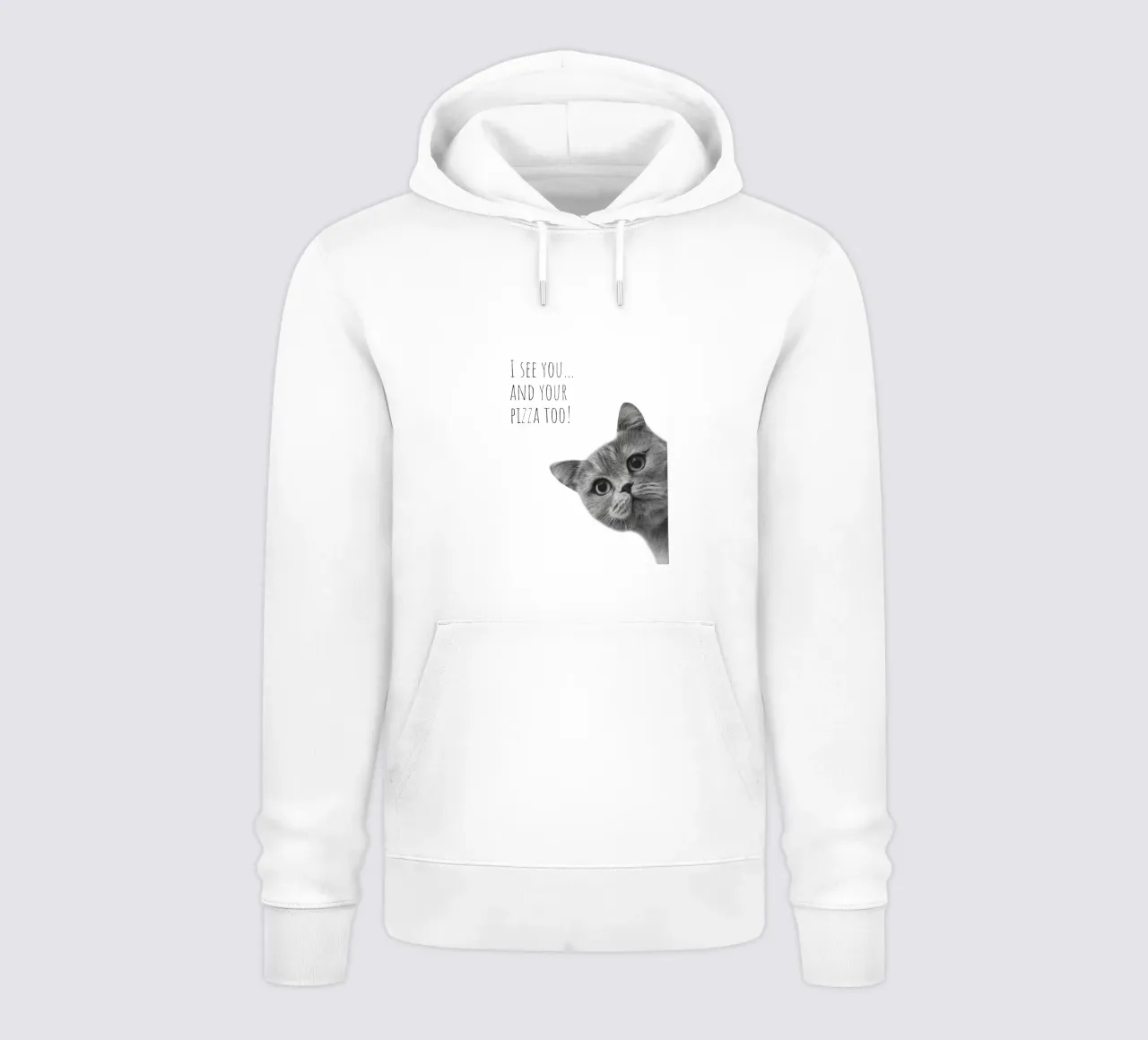 Gatto fresco - Pizzahunger felpa con cappuccio da Melanie Viola