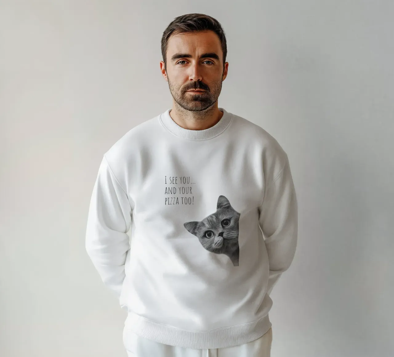 Gatto fresco - Pizzahunger felpa da Melanie Viola