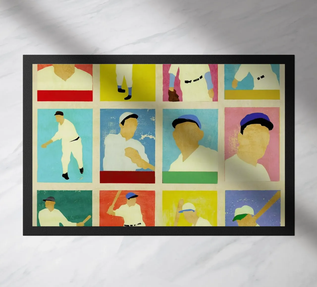 Baseball Cards doormat by Andy Bridge