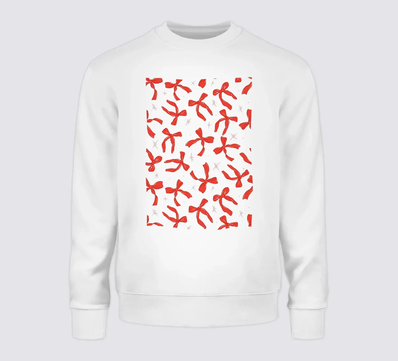 Festive Pink Ribbon Bow Pattern felpa da showmemars