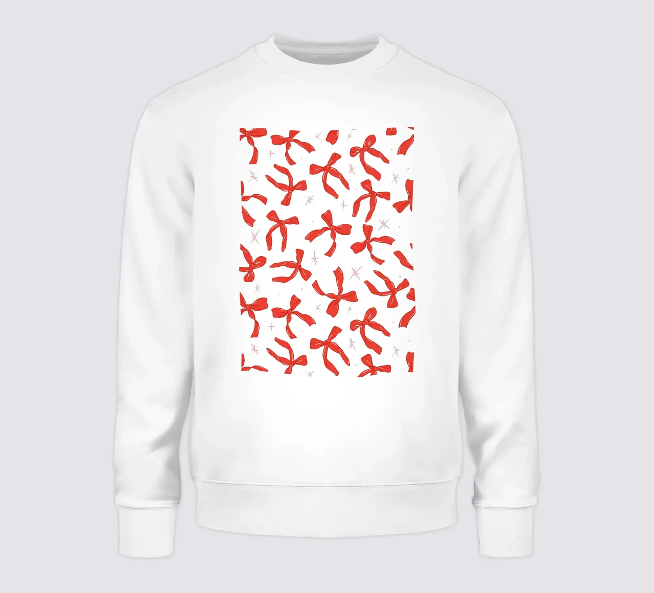 Festive Pink Ribbon Bow Pattern felpa da showmemars