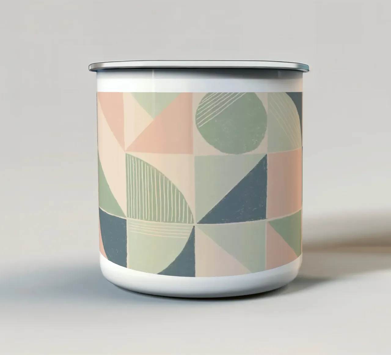 Bauhaus in rosa tazza in smalto da nicigabrieldesigns