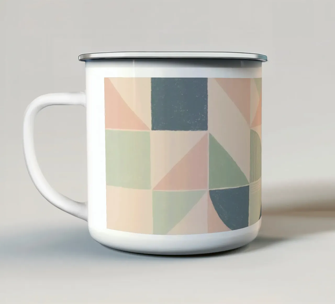 Bauhaus in rosa tazza in smalto da nicigabrieldesigns