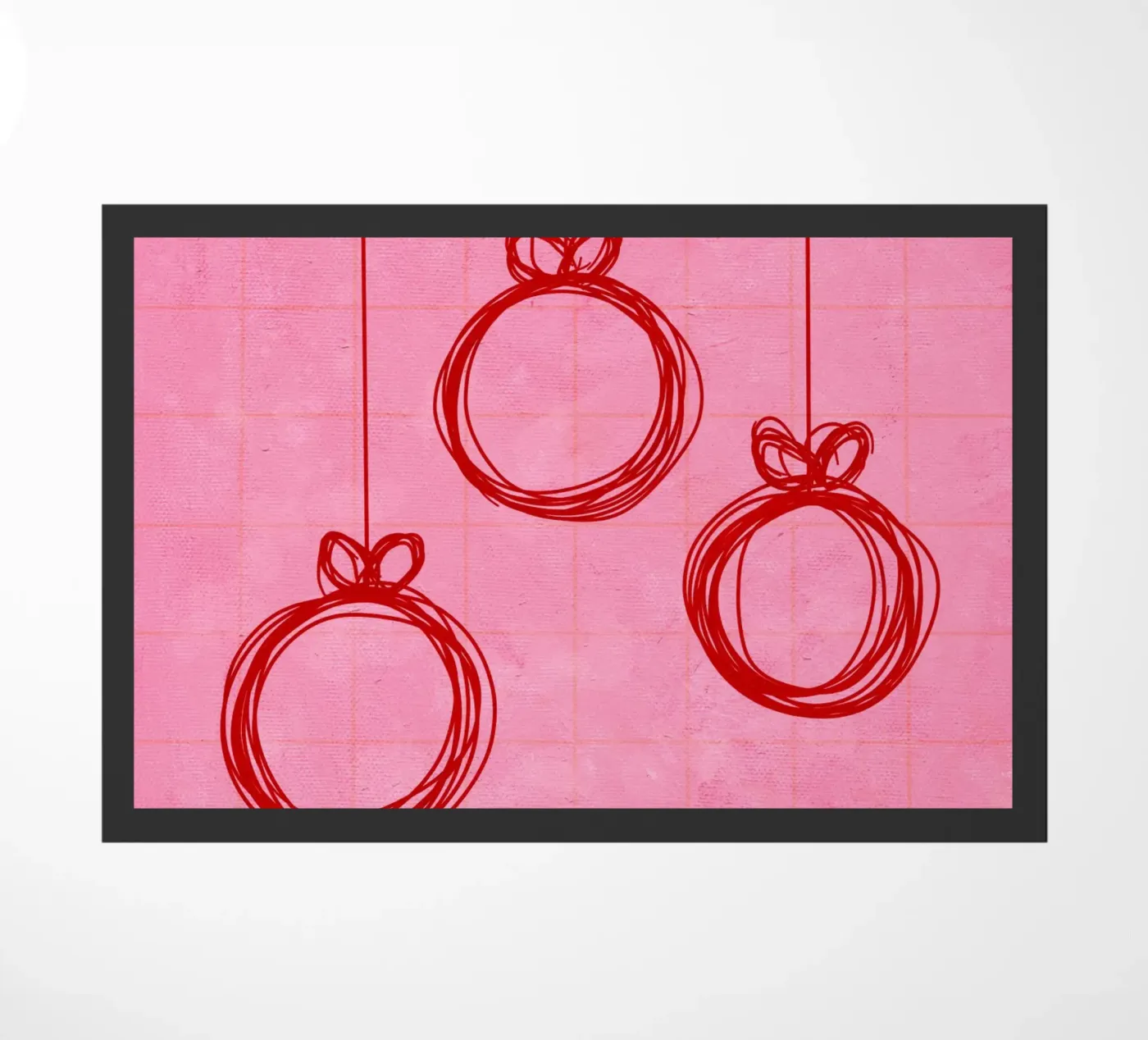 Weihnachtskugeln no.2 Fußmatte von Christmas with Froilein Juno
