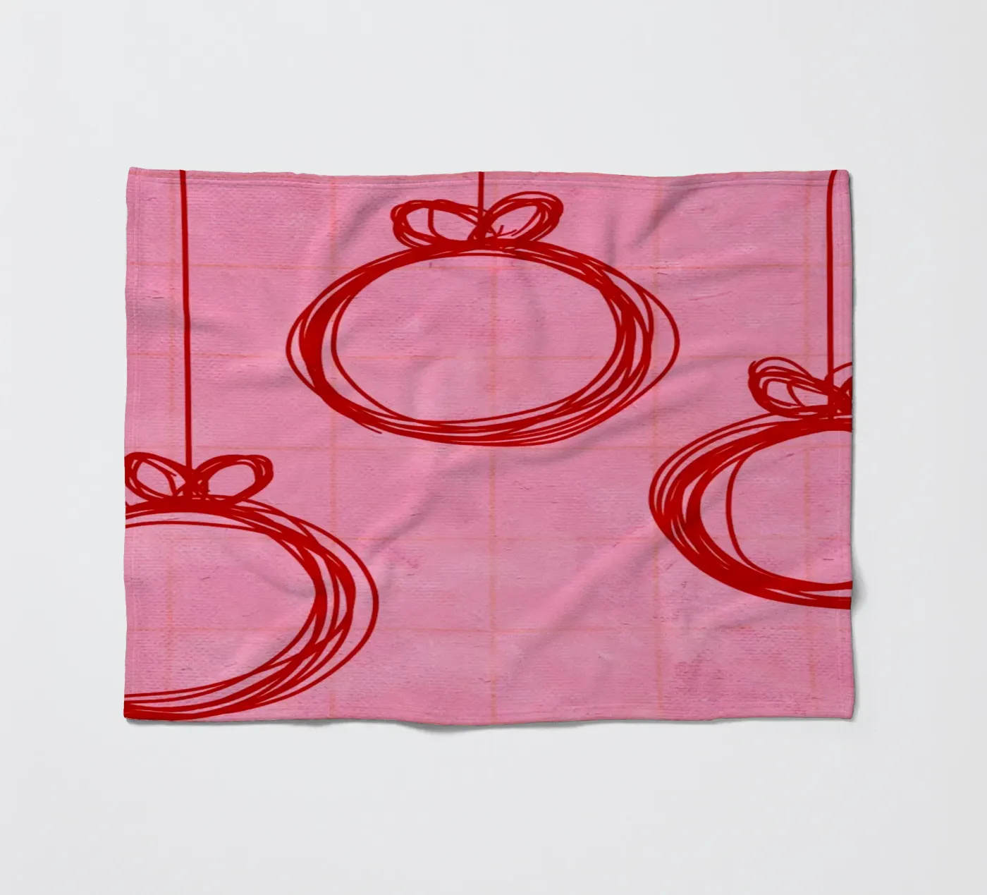 Weihnachtskugeln no.2 Fleecedecke von Christmas with Froilein Juno