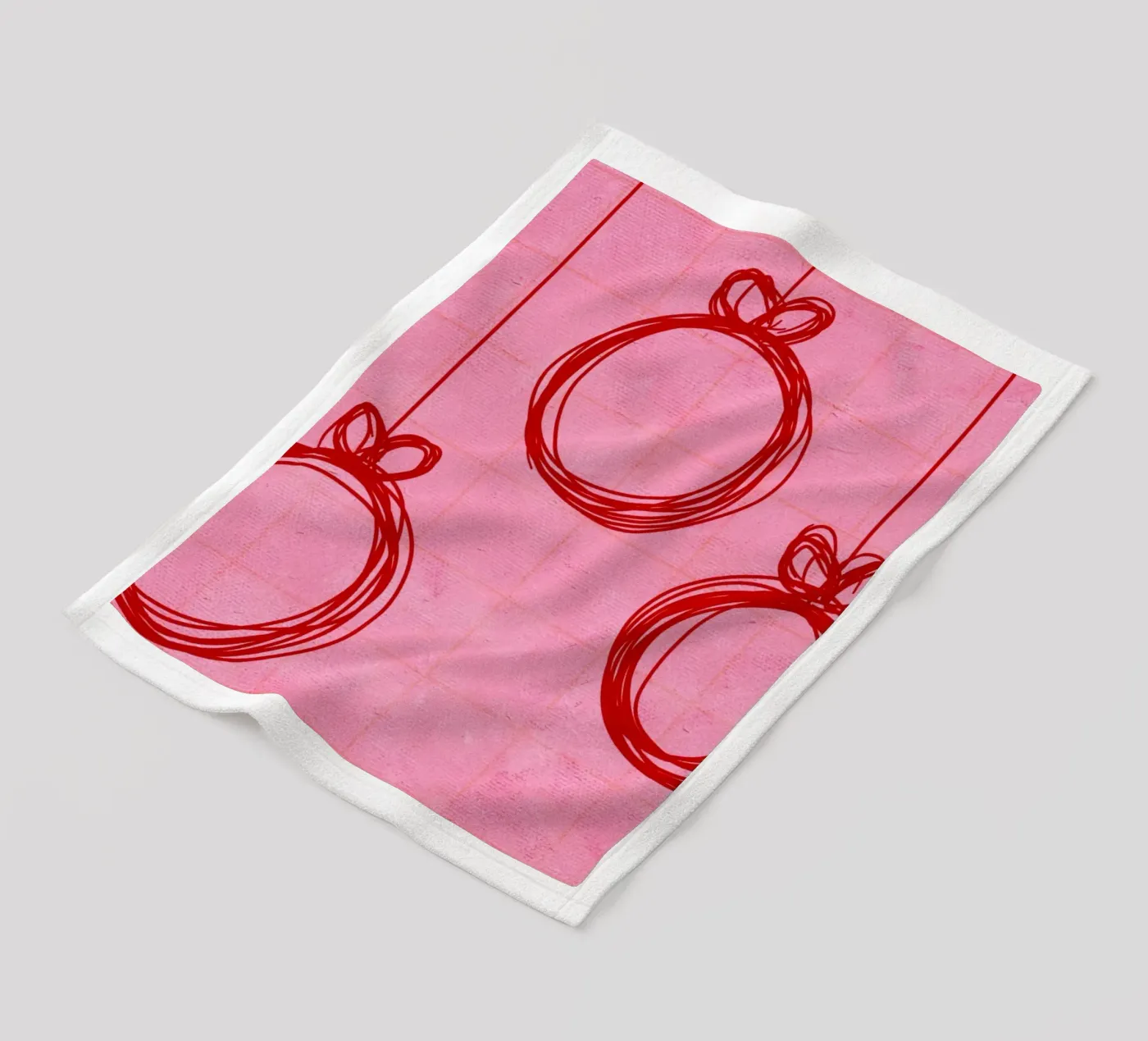 Weihnachtskugeln no.2 Fleecedecke von Christmas with Froilein Juno