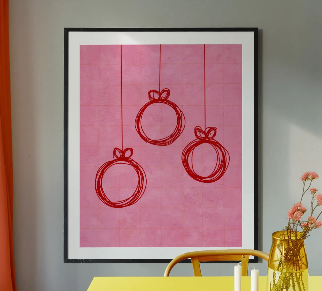 Weihnachtskugeln no.2 poster da Christmas with Froilein Juno