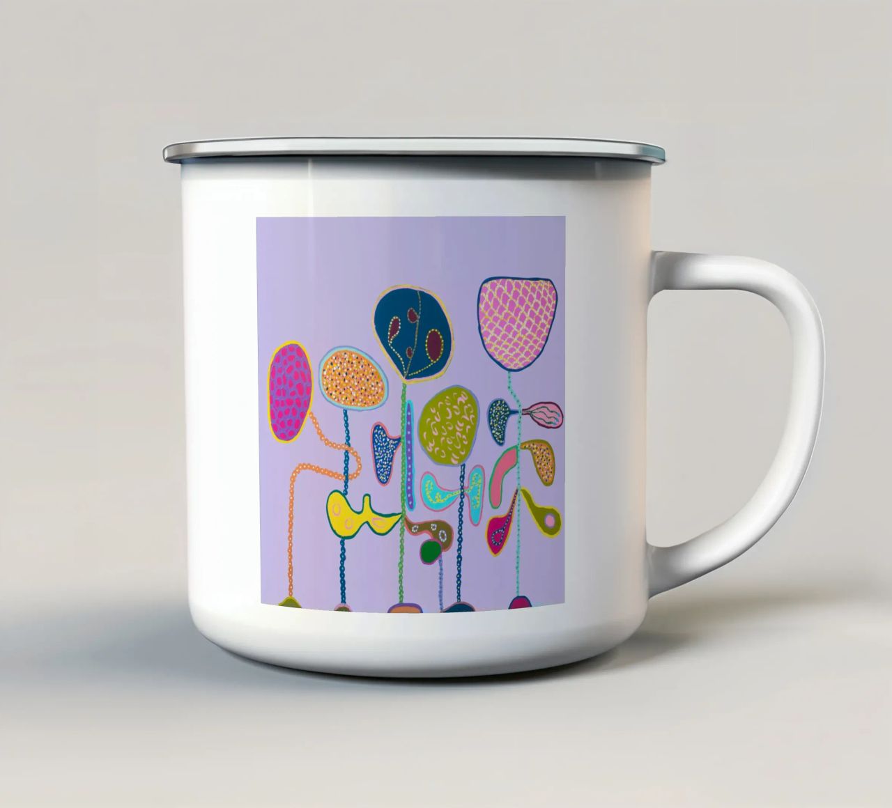 Bliss-viola tazza in smalto da Helen Joynson