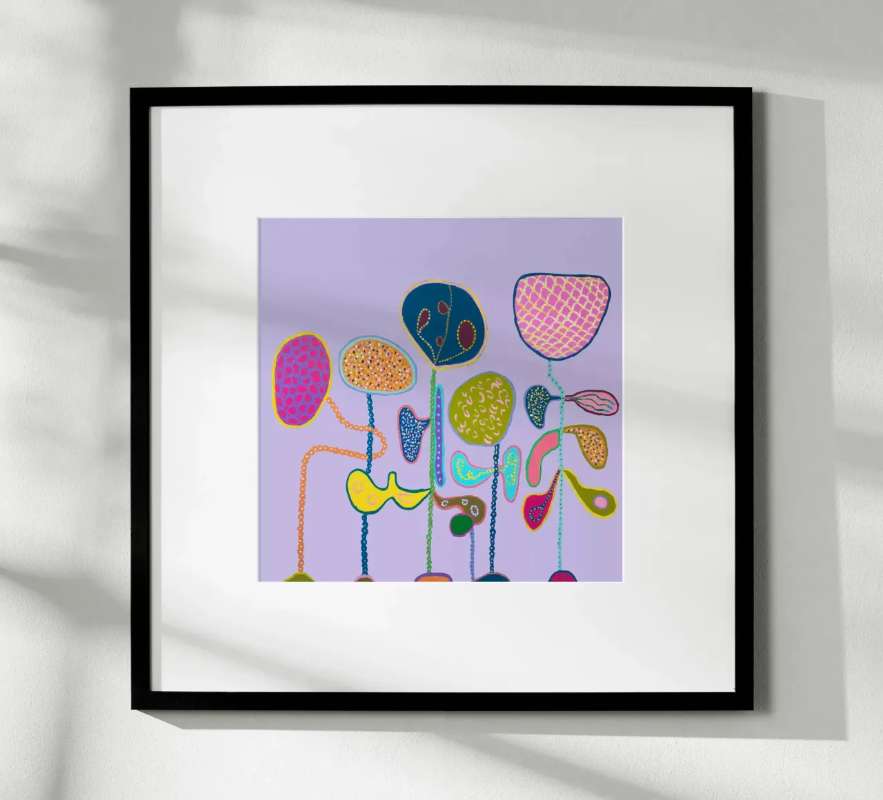 Bliss-Purple poster with aluminum frame by Helen Joynson