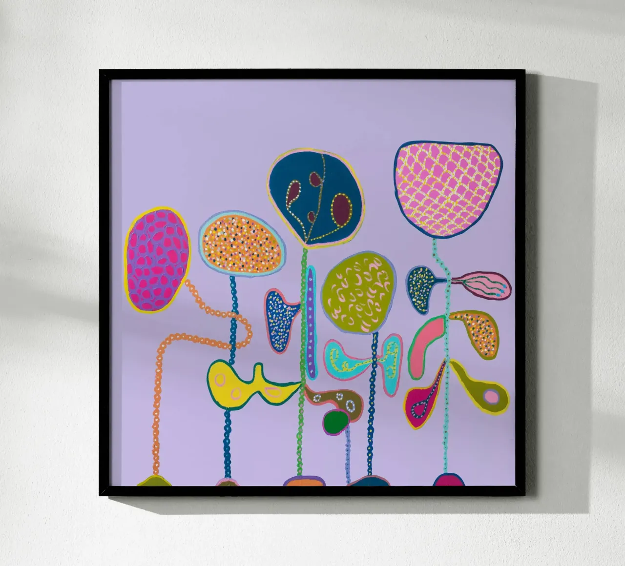 Bliss-Purple poster with aluminum frame by Helen Joynson