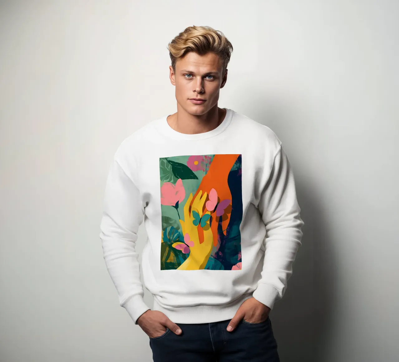 Hands in Bloom felpa da Luca