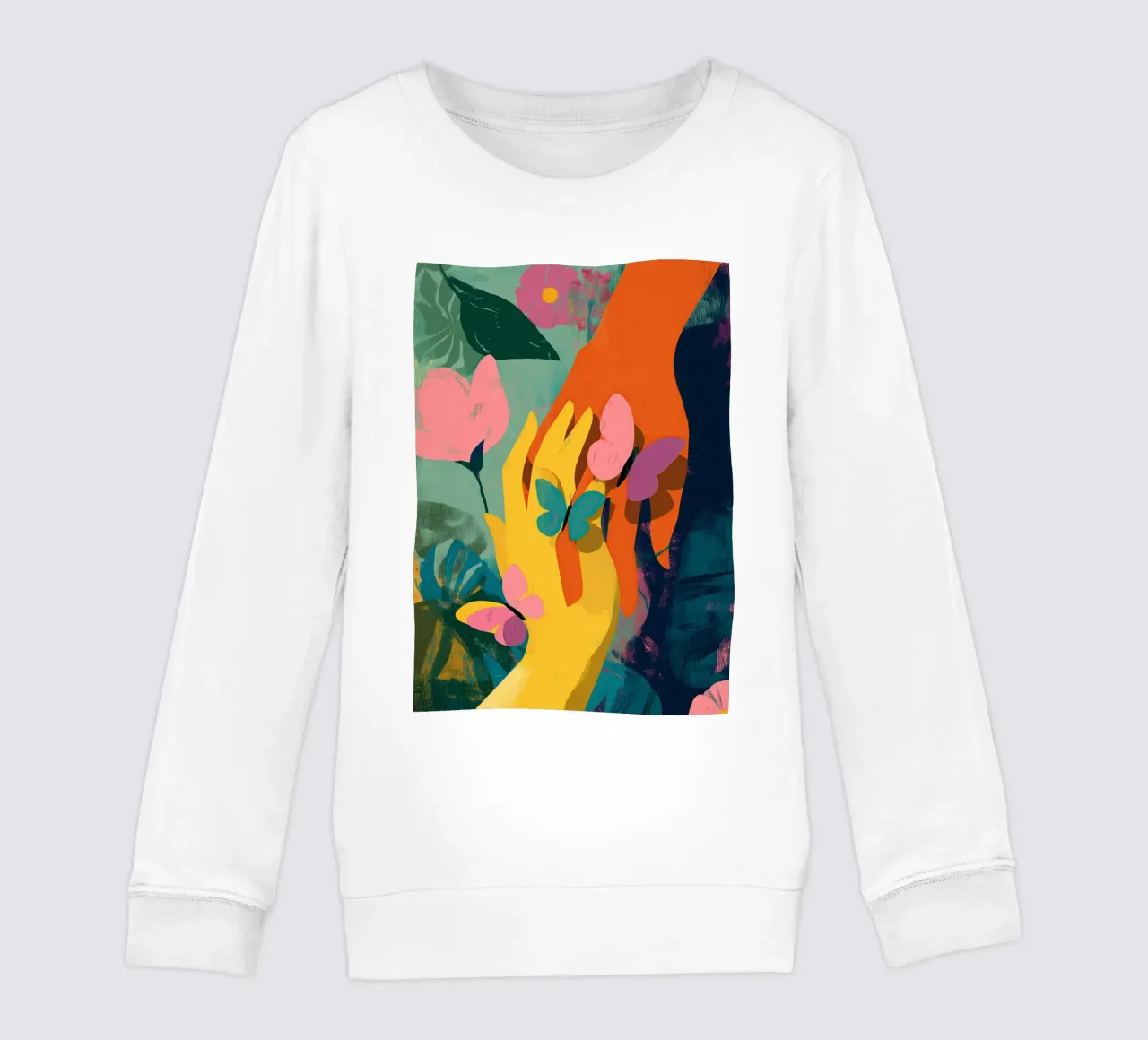 Hands in Bloom felpa bambino da Luca