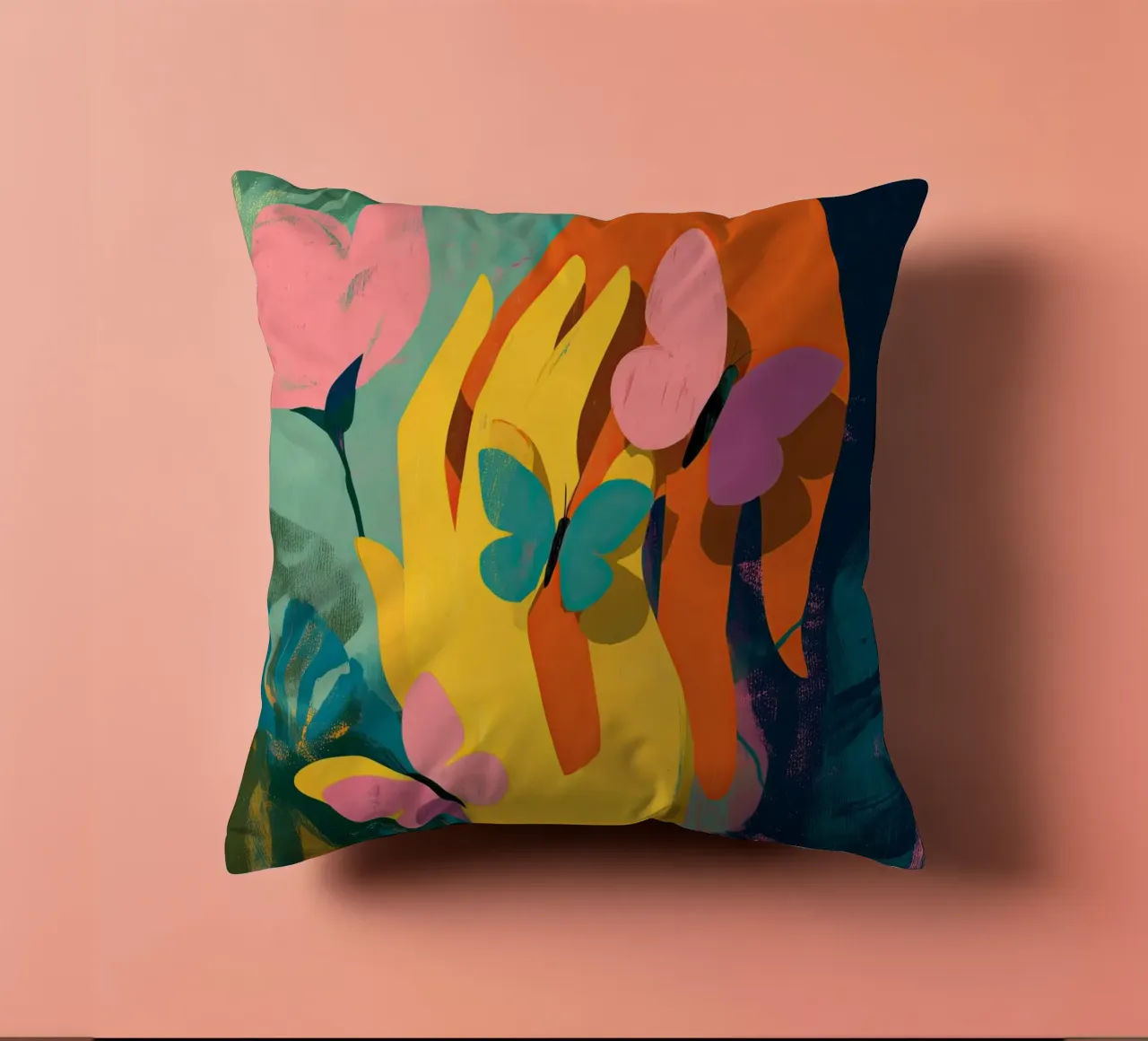 Hands in Bloom cuscino da Luca