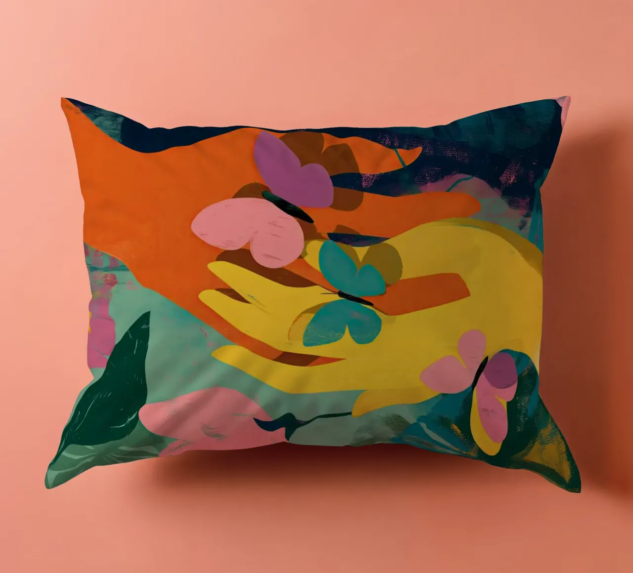 Hands in Bloom cuscino da Luca