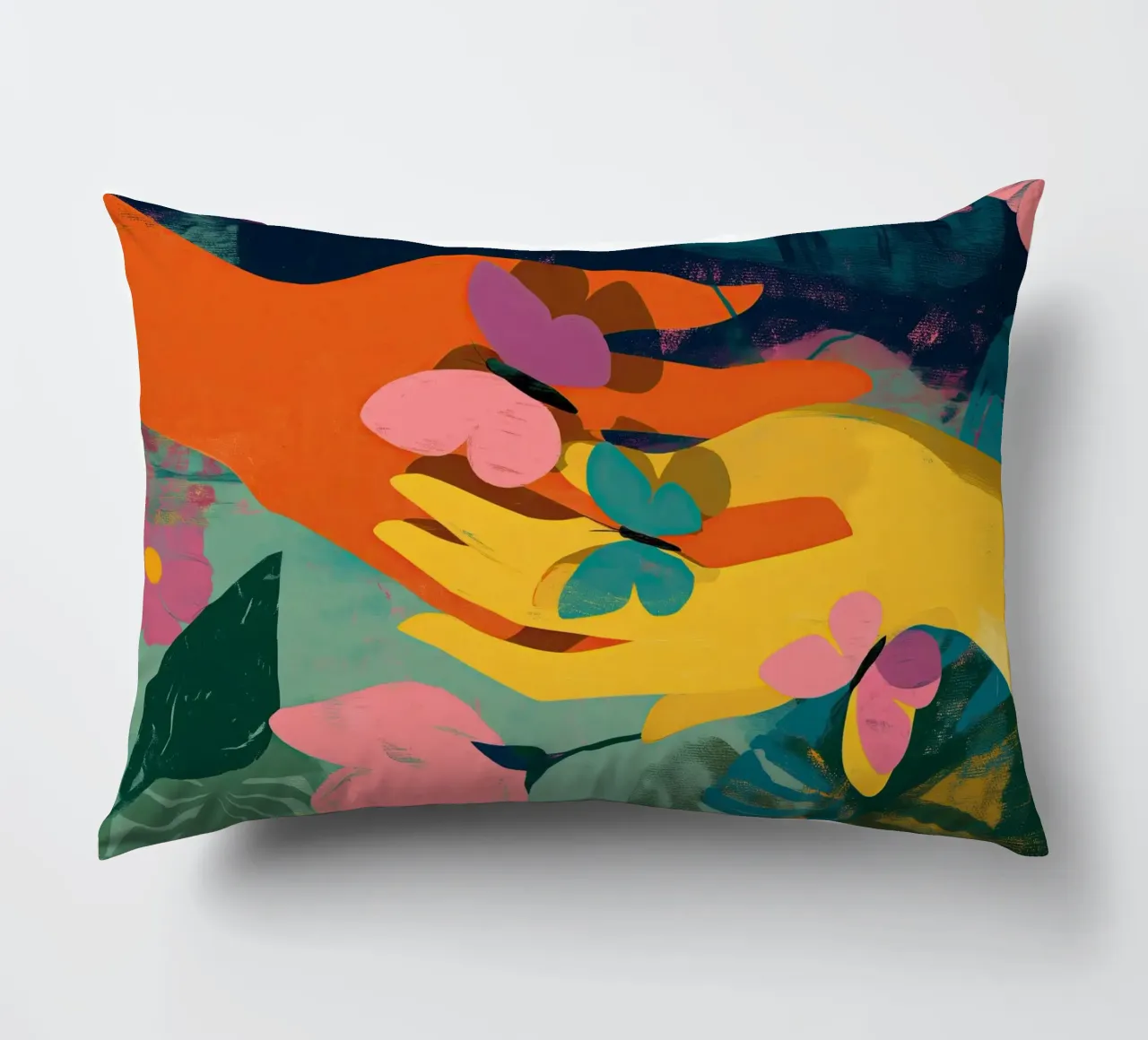 Hands in Bloom cuscino da Luca