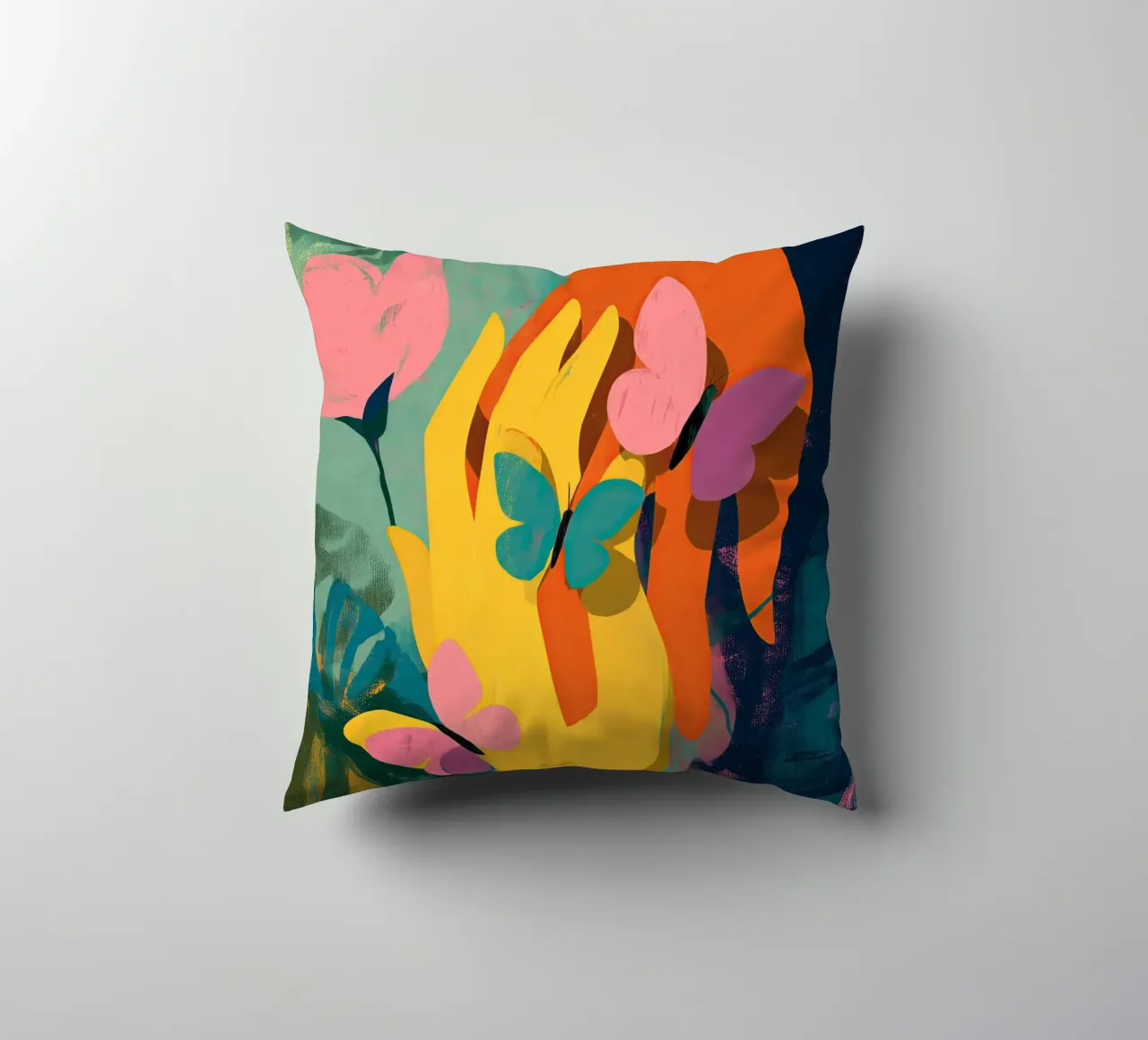 Hands in Bloom cuscino da Luca