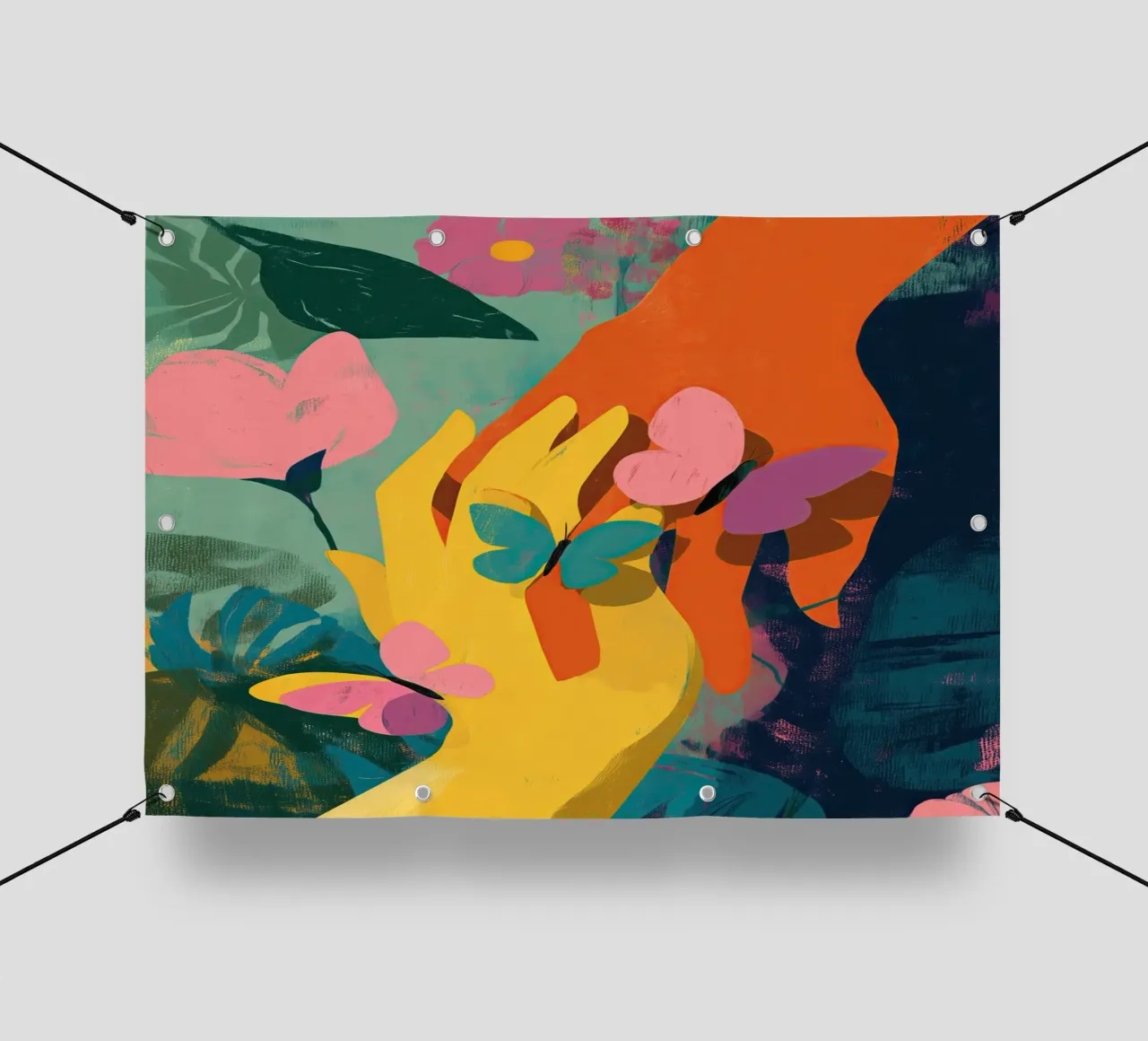 Hands in Bloom telo in pvc da Luca