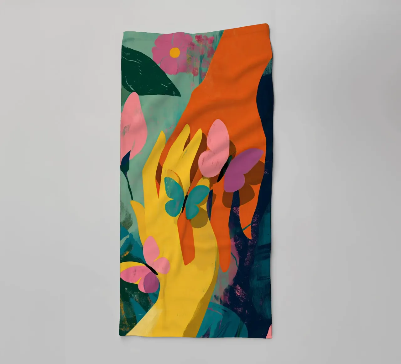 Hands in Bloom asciugamano da bagno da Luca