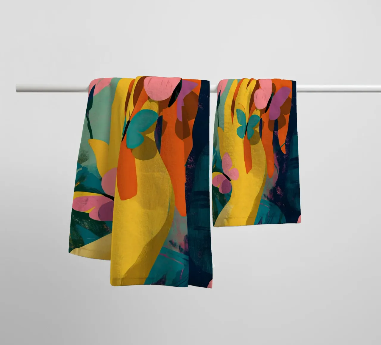 Hands in Bloom asciugamano da bagno da Luca