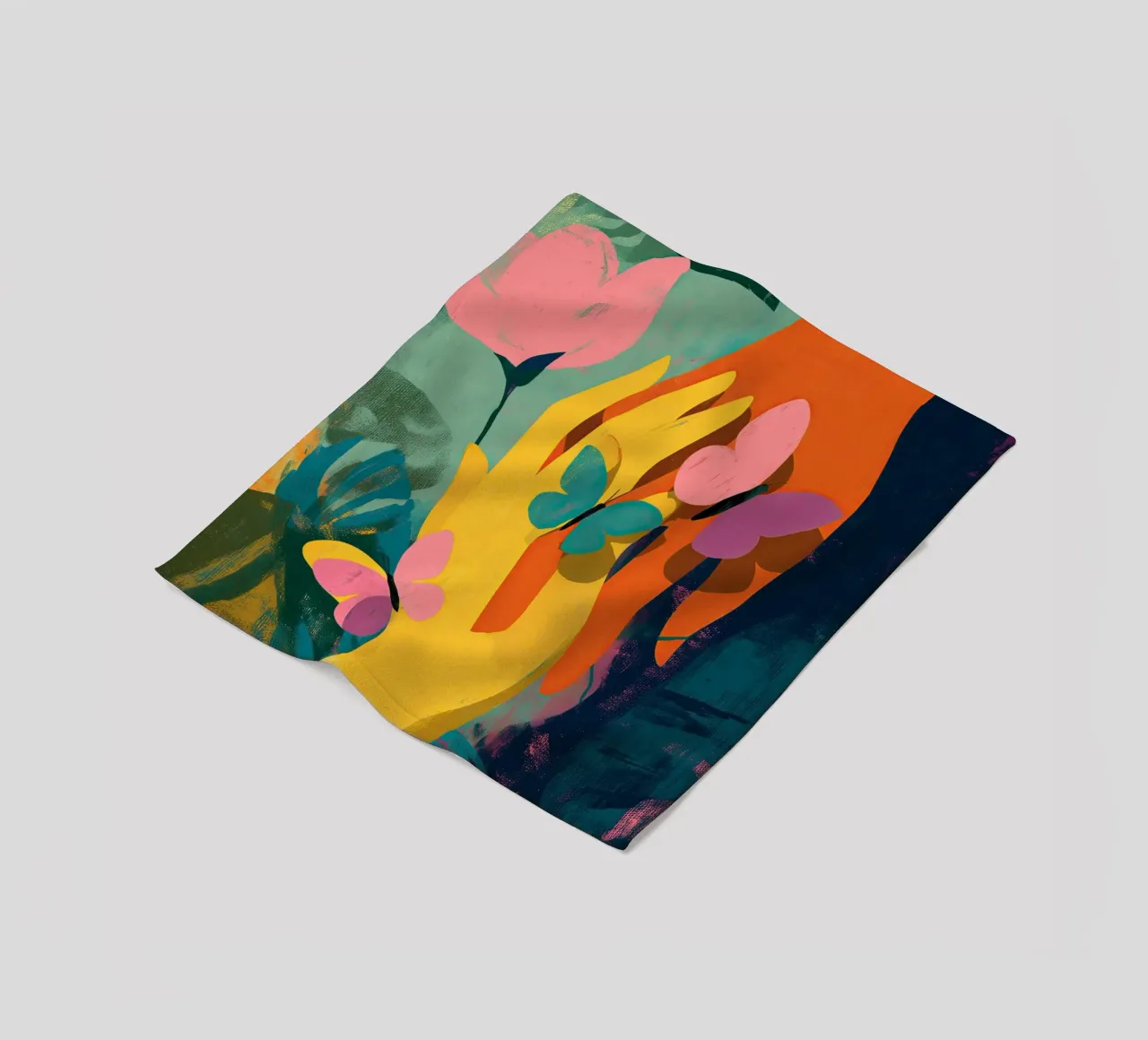 Hands in Bloom coperta in pile da Luca