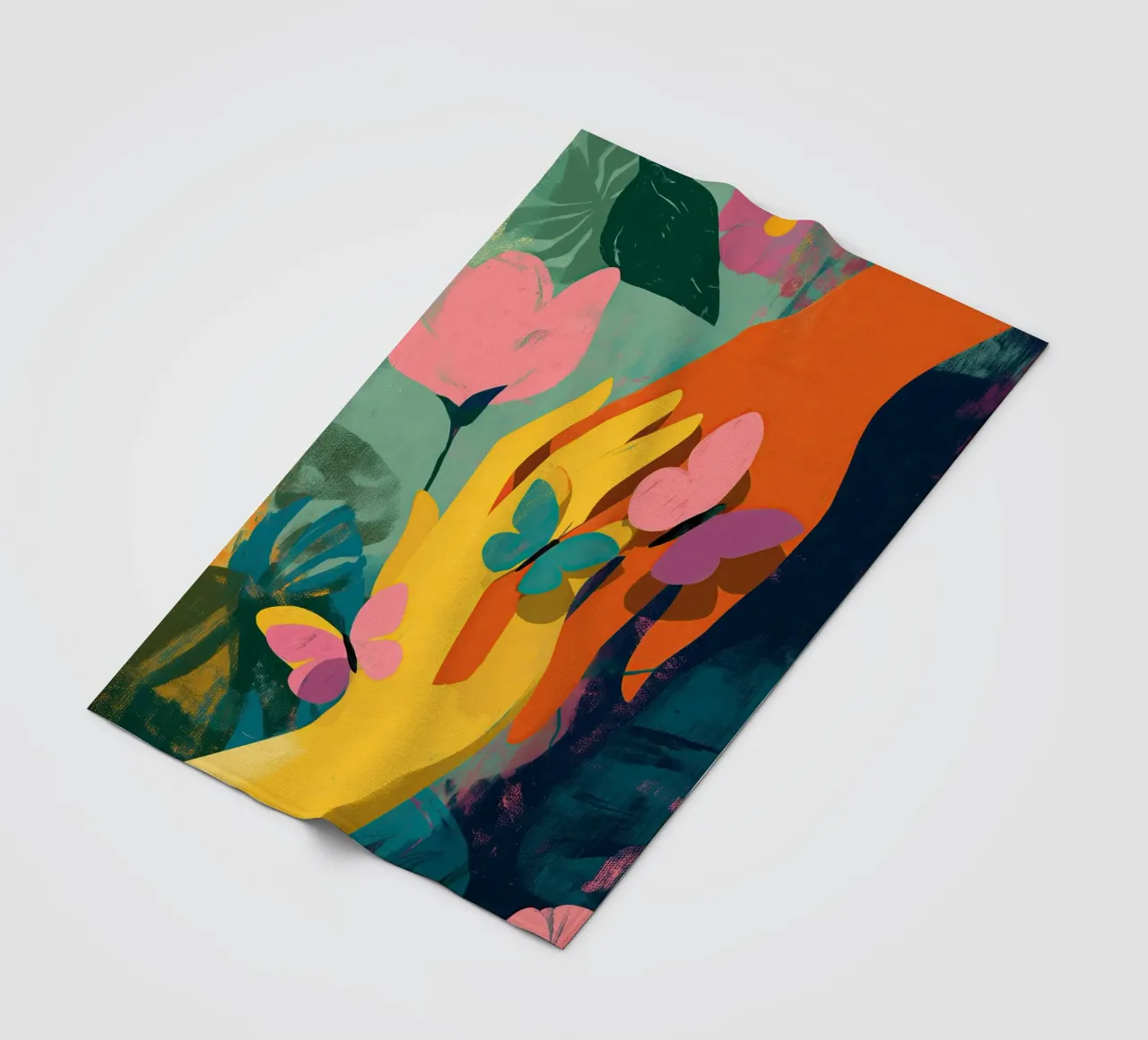 Hands in Bloom coperta in pile da Luca