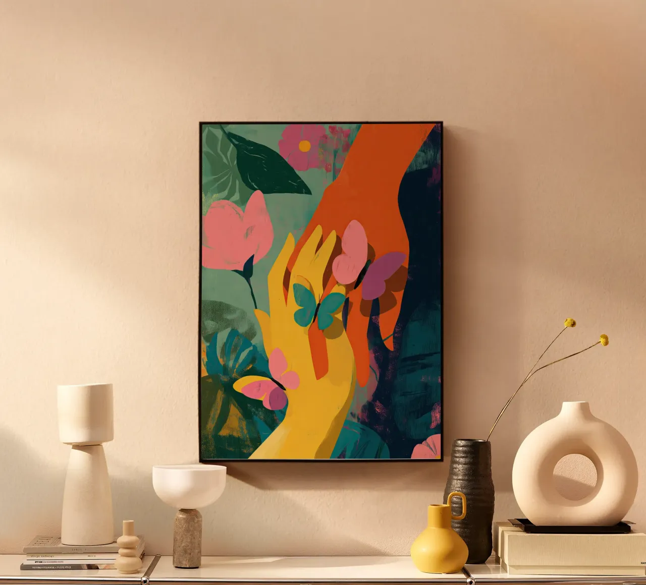 Hands in Bloom plexiglass da Luca