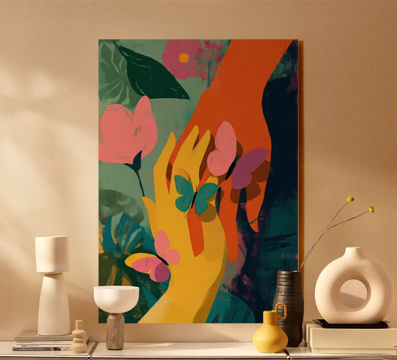 Hands in Bloom plexiglass da Luca