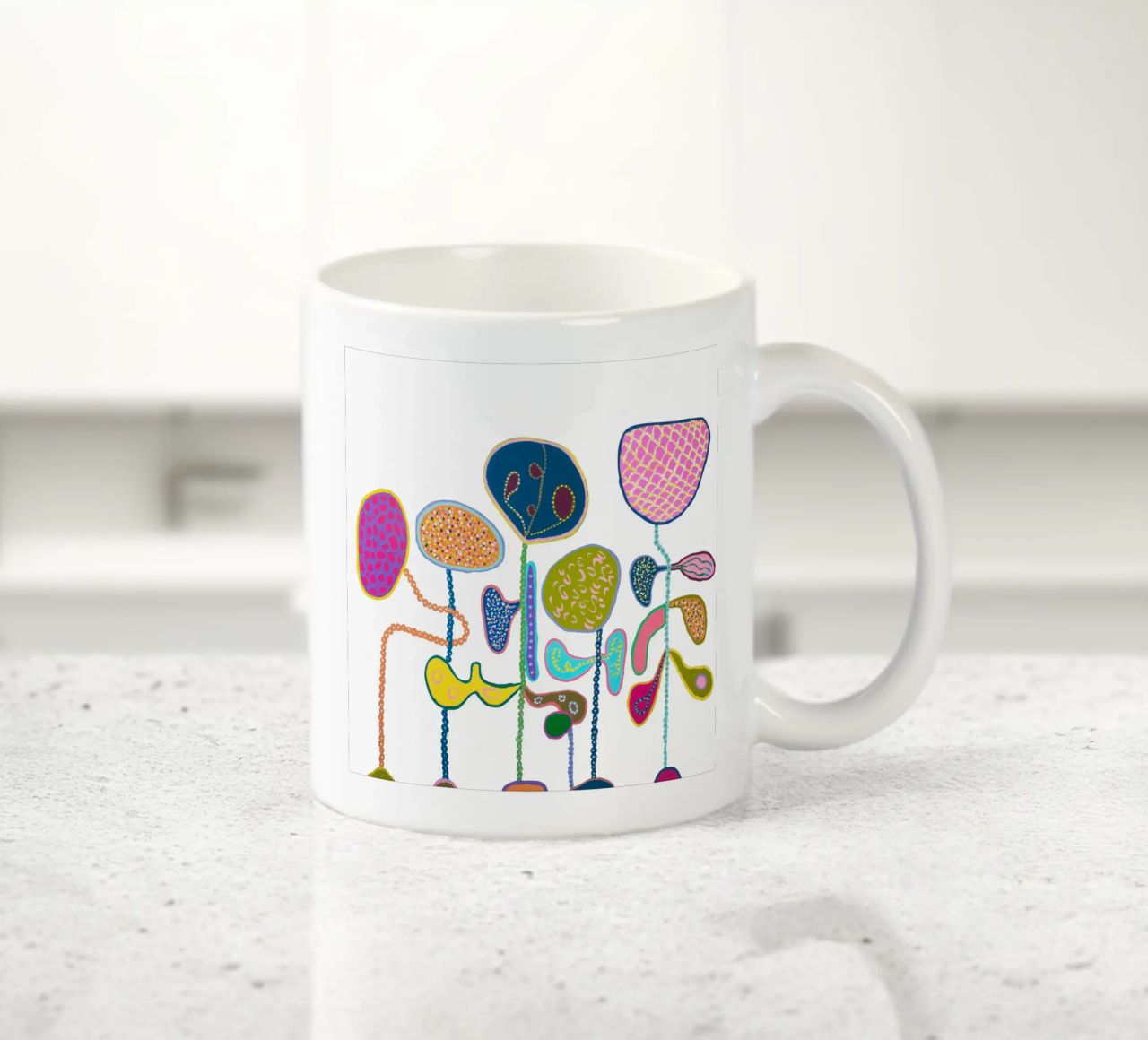 Bianco-blu tazza in ceramica da Helen Joynson