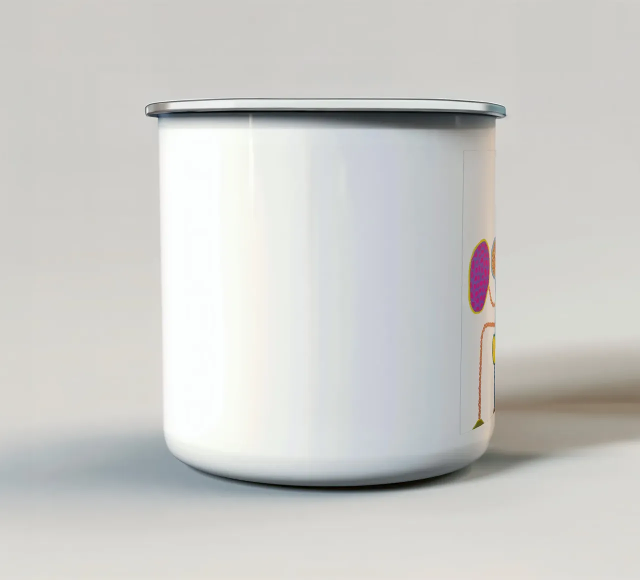 Bliss-Blanco taza de esmalte de Helen Joynson