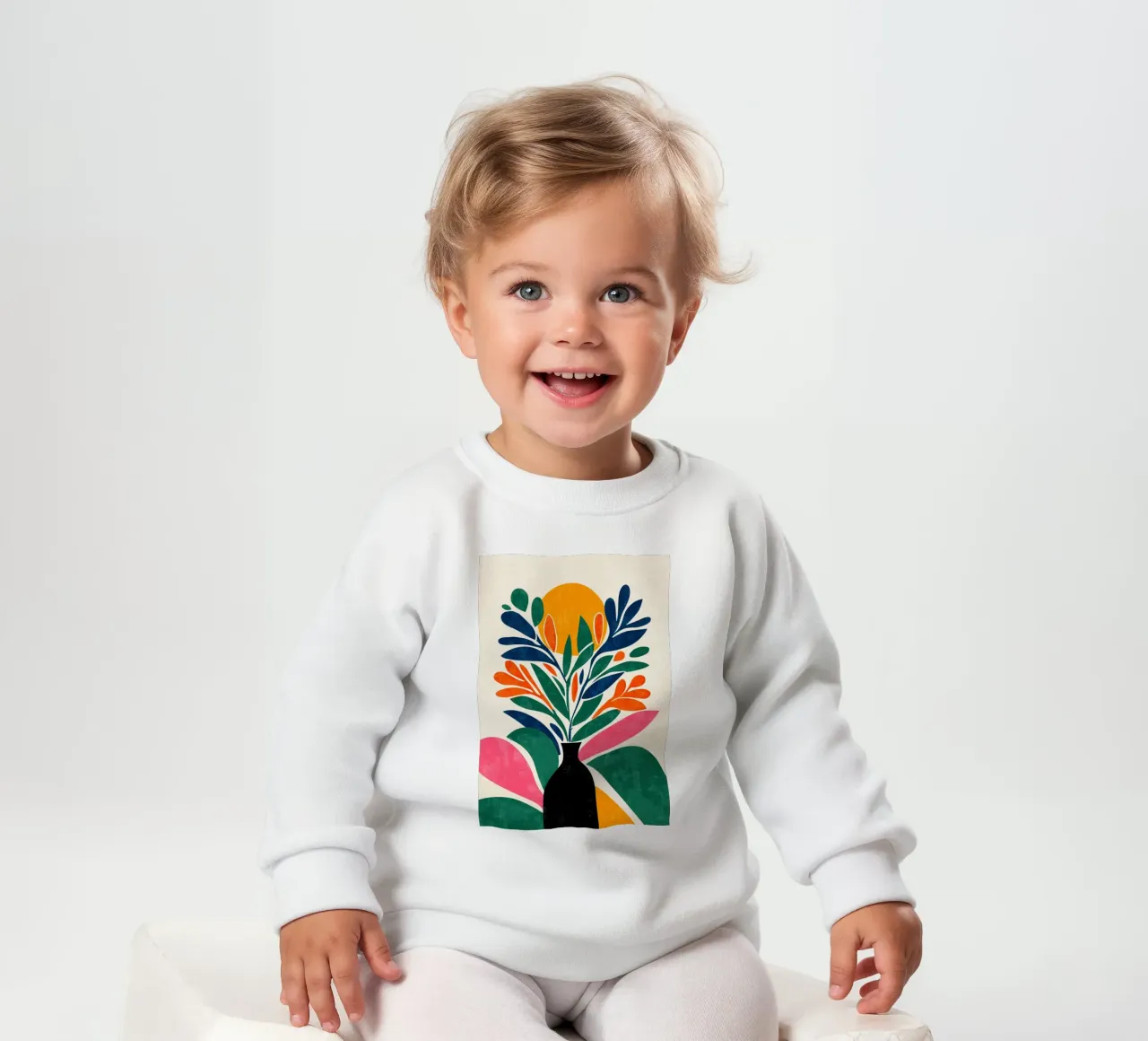 Abstract Botany felpa neonato da Luca