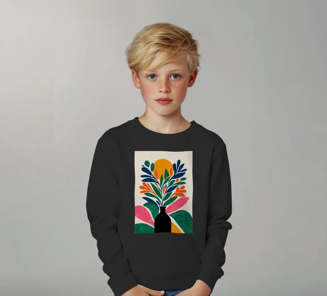 Abstract Botany felpa bambino da Luca