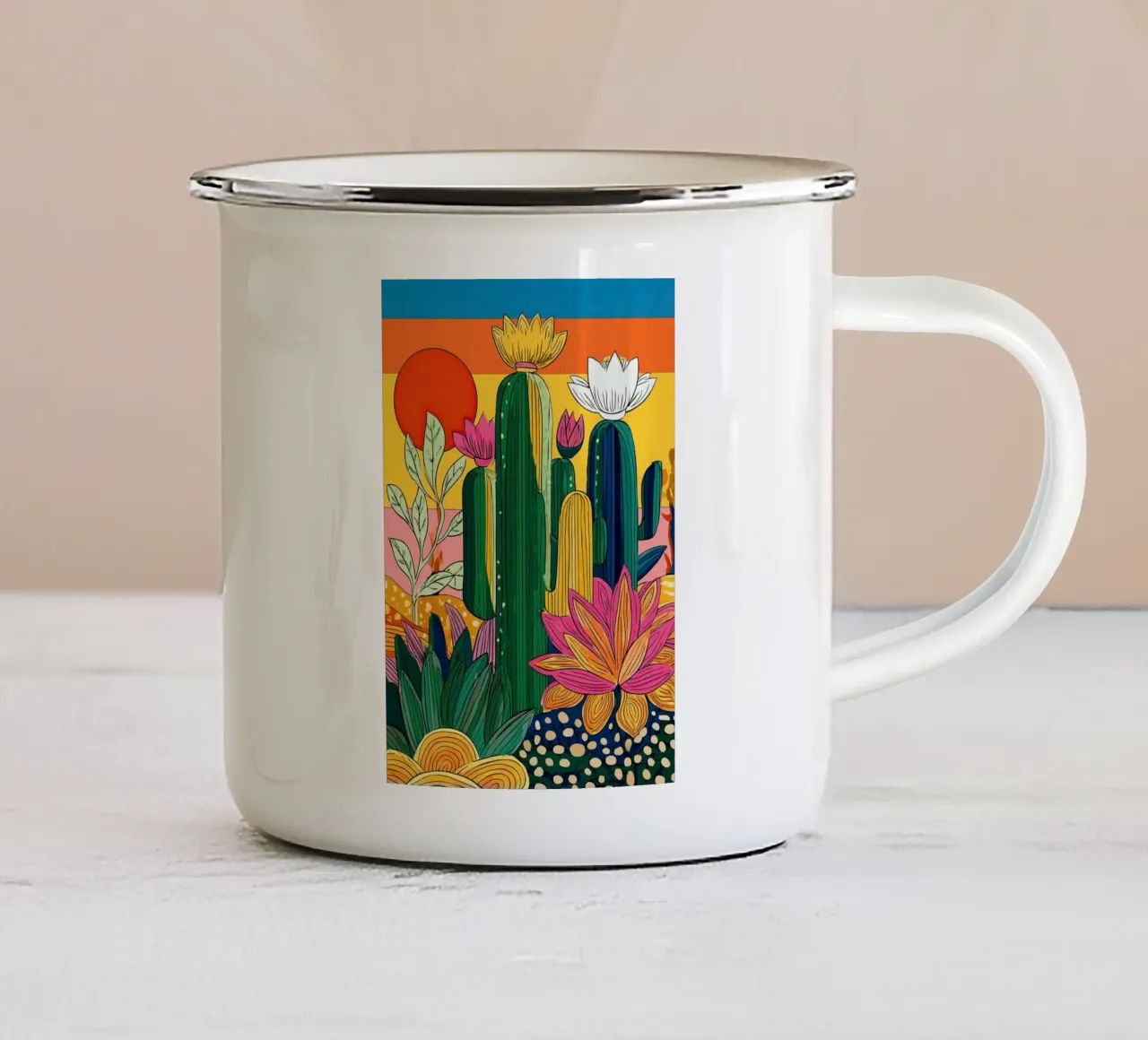 Desert Bloom III tazza in smalto da Luca