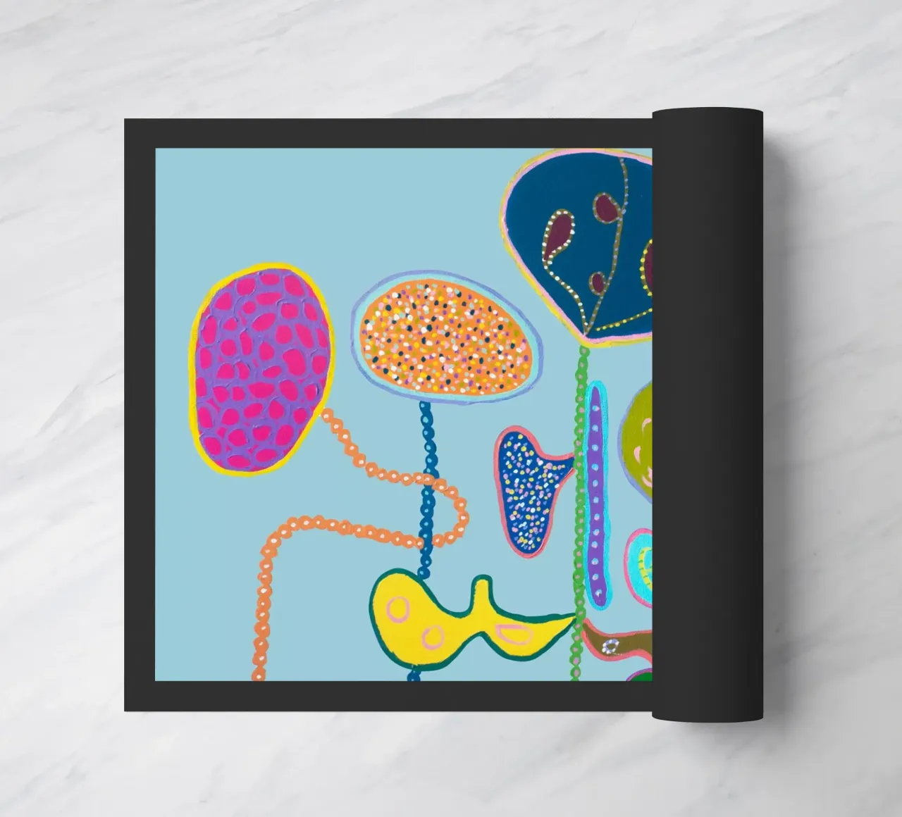 Bliss-Light Blue doormat by Helen Joynson