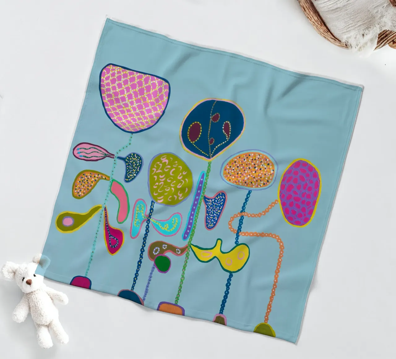 Bliss-Hellblau Fleecedecke von Helen Joynson