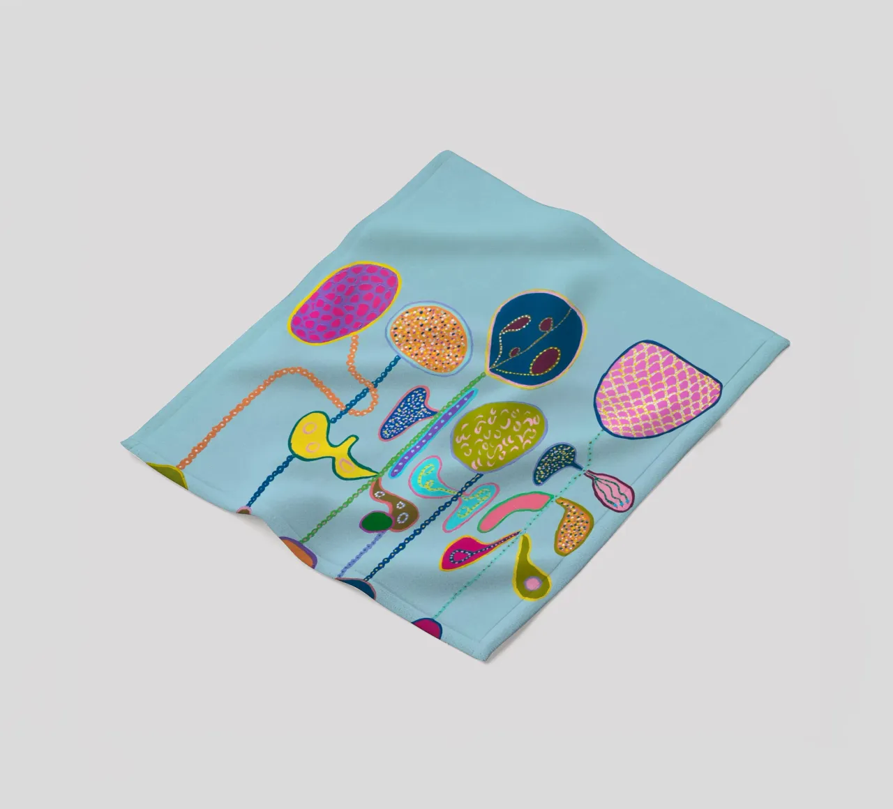 Bliss-Hellblau Fleecedecke von Helen Joynson