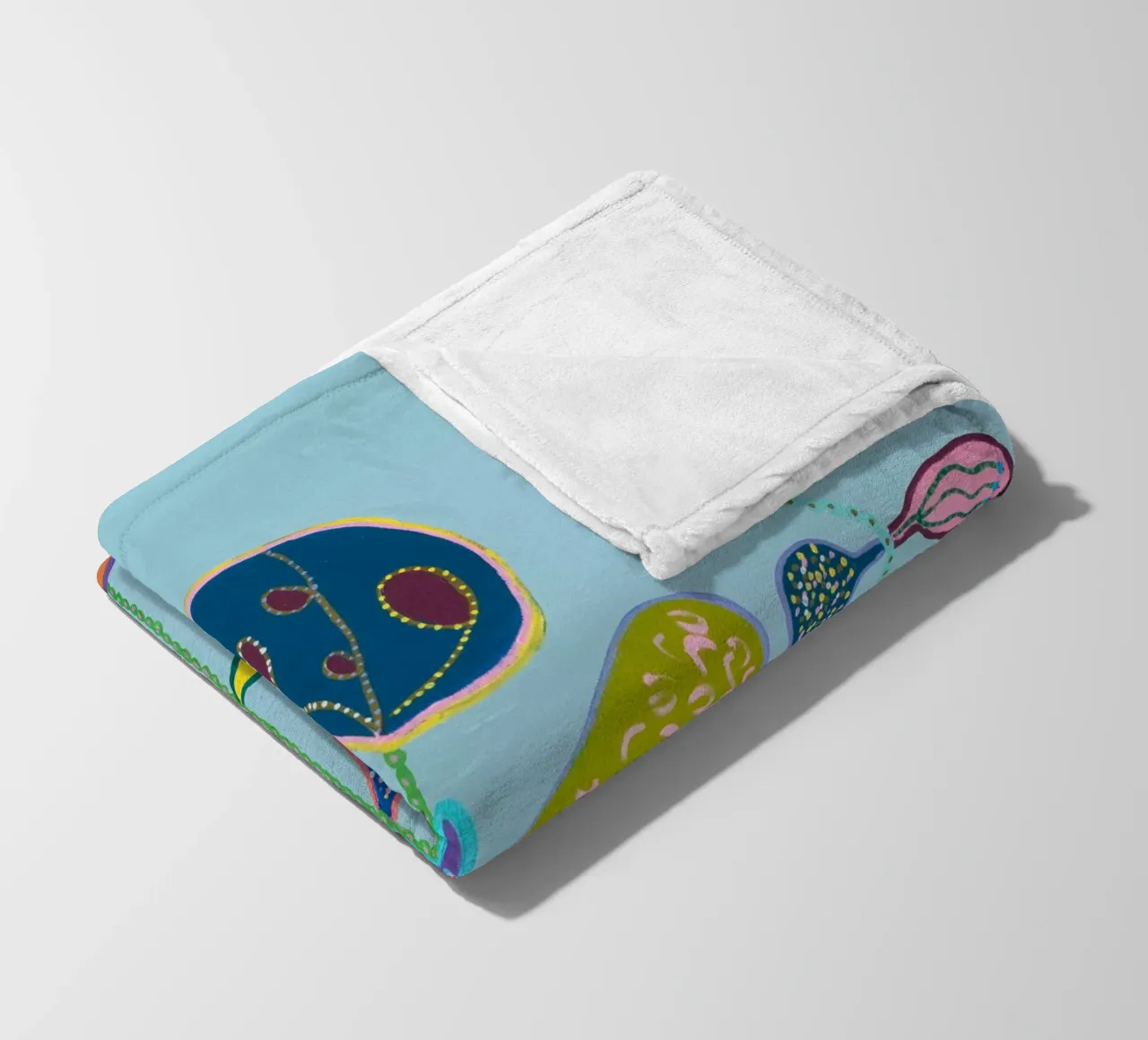 Bliss-Hellblau Fleecedecke von Helen Joynson