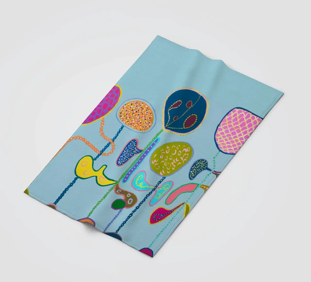 Bliss-Hellblau Fleecedecke von Helen Joynson