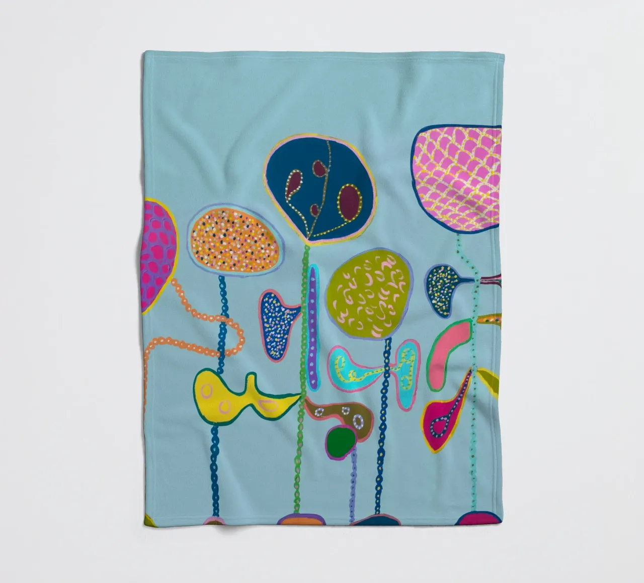 Bliss-Hellblau Fleecedecke von Helen Joynson