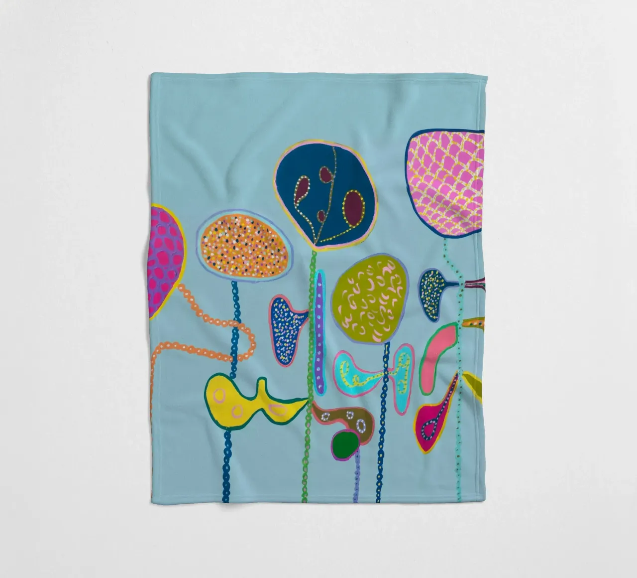 Bliss-Hellblau Fleecedecke von Helen Joynson