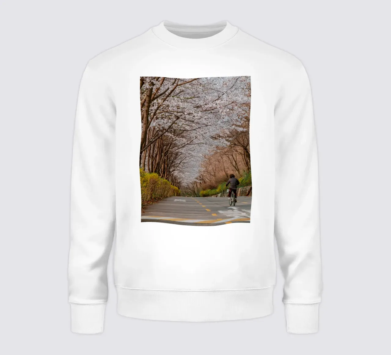 La strada dei ciliegi in fiore a Seul, Corea del Sud felpa da mbgraphx2