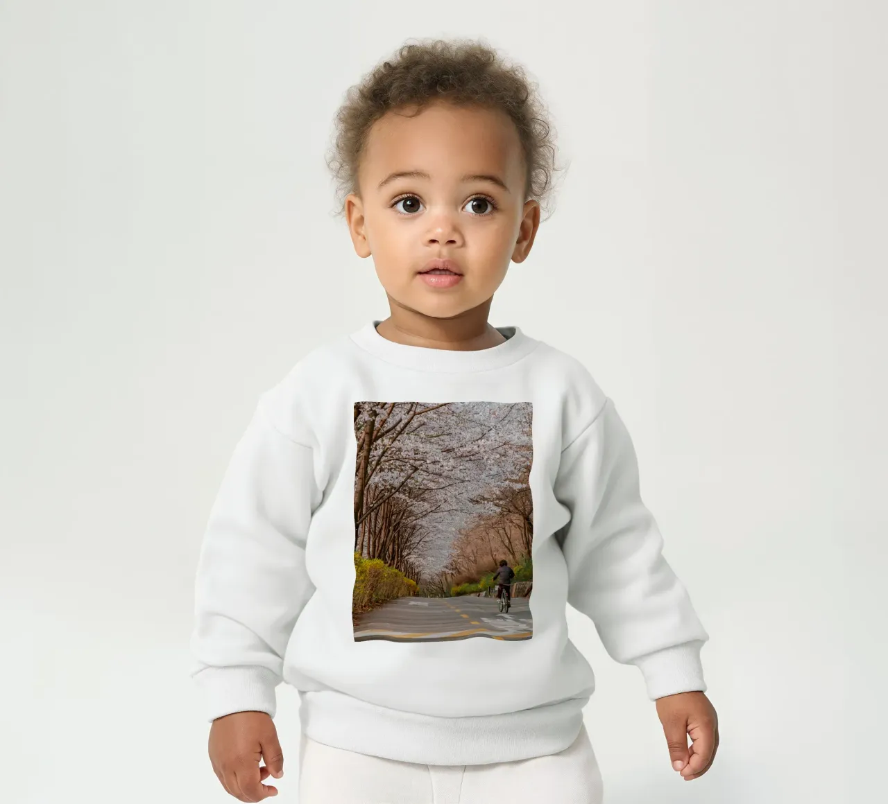 La strada dei ciliegi in fiore a Seul, Corea del Sud felpa neonato da mbgraphx2