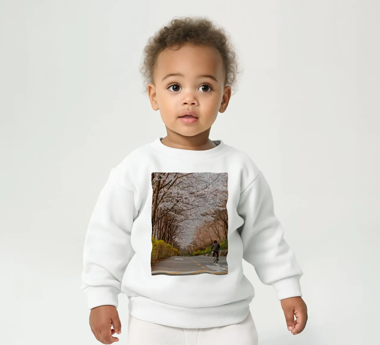 La strada dei ciliegi in fiore a Seul, Corea del Sud felpa neonato da mbgraphx2