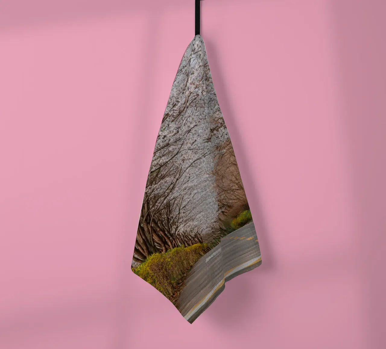 La strada dei ciliegi in fiore a Seul, Corea del Sud canovaccio da cucina da mbgraphx2